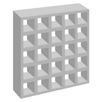 Elemento vazado de concreto 25 Furos Retos