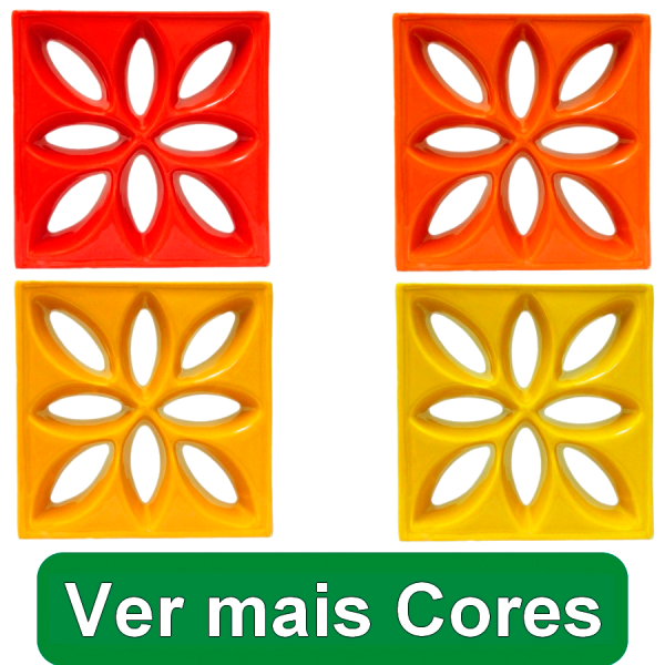 Elemento Vazado Esmaltado Lótus Linha Comercial