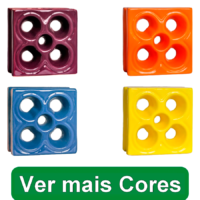 Elemento Vazado Esmaltado Flor Linha Comercial