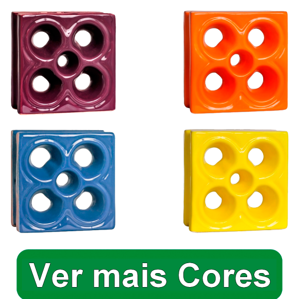 Elemento Vazado Esmaltado Flor Linha Comercial