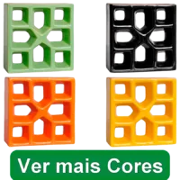 Elemento Vazado Esmaltado Xis