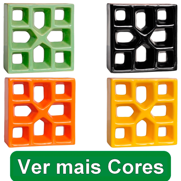 Elemento Vazado Esmaltado Xis