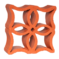 Elemento Vazado Cerâmico Reto Flor