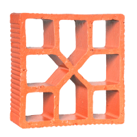 Elemento Vazado Cerâmico Reto Xis