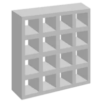 Elemento vazado de concreto 16 Furos Antichuva