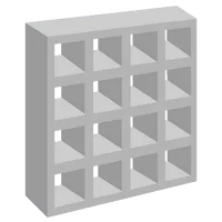 Elemento vazado de concreto 16 Furos