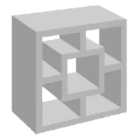 Elemento vazado de concreto Quadrado Cruz