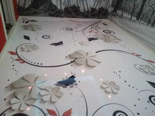 Porcelanato Líquido Desenhado Pequenas Flores
