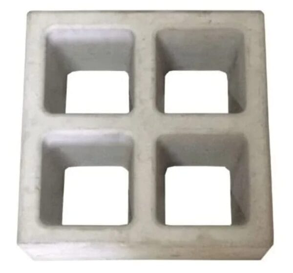 Elemento vazado de concreto Nicho 4 Furos BA
