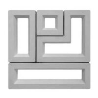 Elemento vazado de concreto Puzzle Dupla Face BA